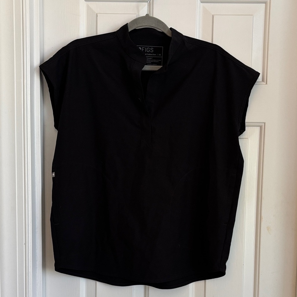 Figs Women's Classic Black Blouse